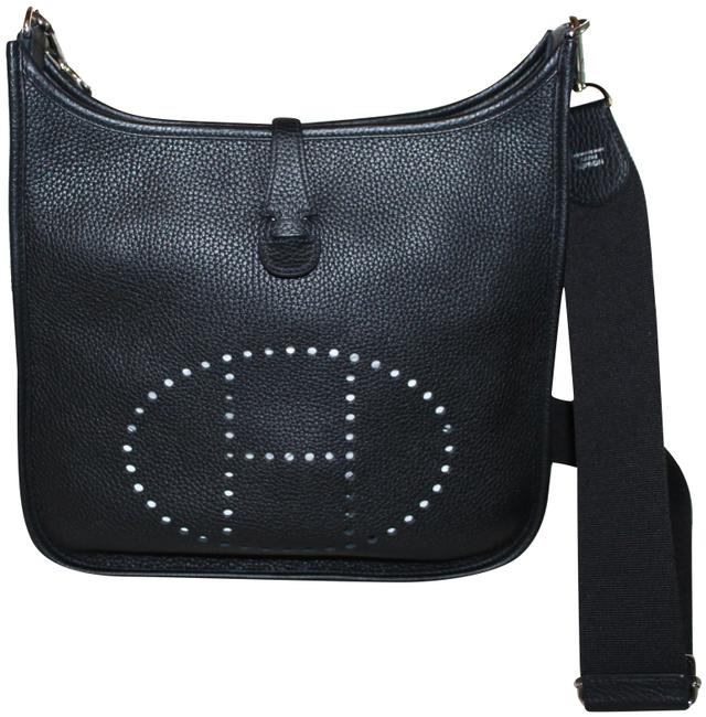 Hermes Evelyne Iii 29 Black Clemence Leather Messenger Bag