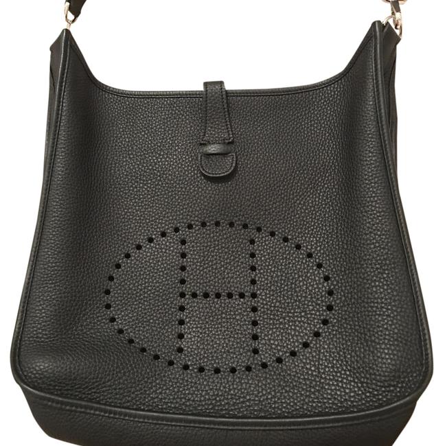 Hermes Evelyne Iii 29 Black Taurillon Clemence Leather Cross Body Bag