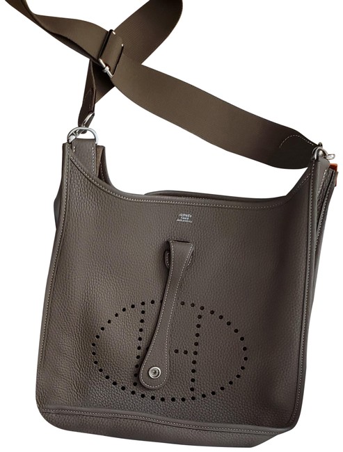 Hermes Evelyne Iii 29 Etaupe Clemence Leather Cross Body Bag