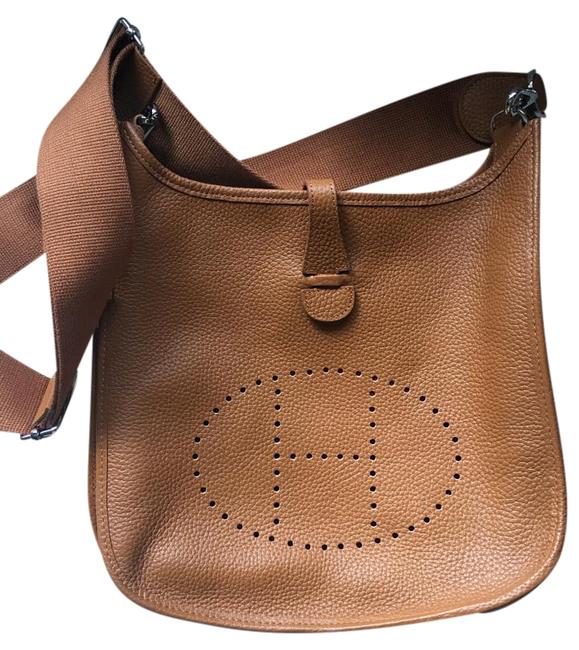 Hermes Evelyne Iii Brown Leather Shoulder Bag