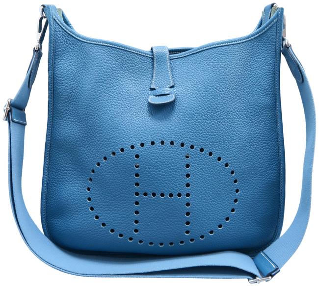 Hermes Evelyne Iii Gm Blue Jean Togo Shoulder Bag