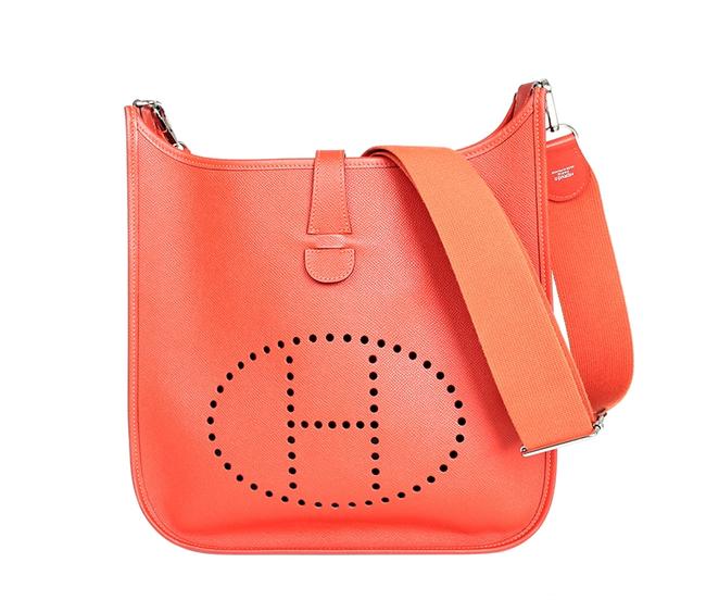 Hermes Evelyne Iii Gm Epsom Retail 725 Orange Leather Cross Body Bag