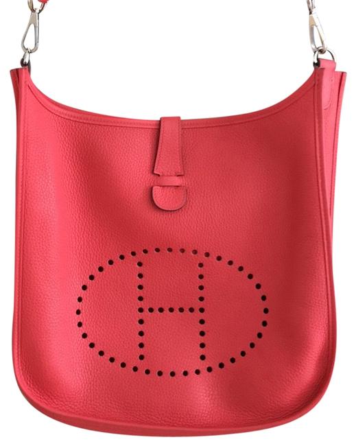 Hermes Evelyne Iii Gm Red Leather Cross Body Bag