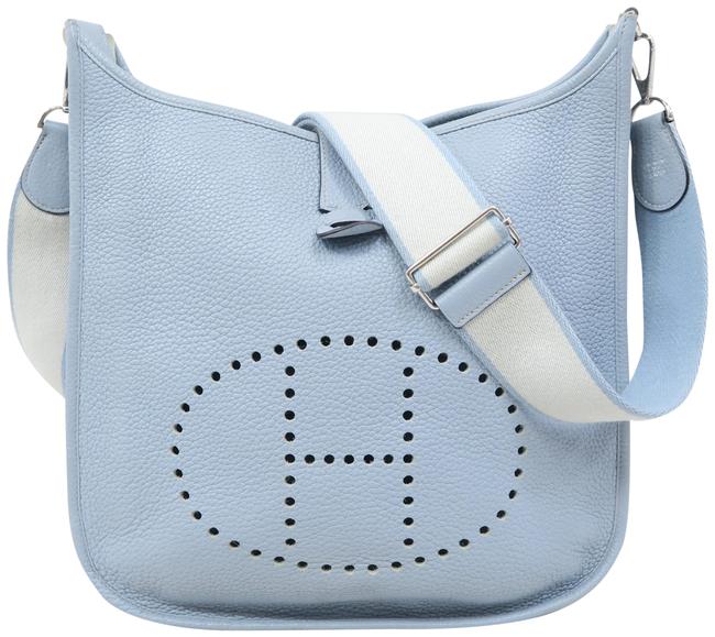 Hermes Evelyne Iii Lightblue Togo Cross Body Bag