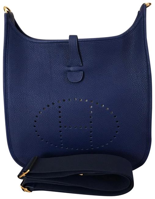Hermes Evelyne Iii Pm 29 Bleu Saphir Taurillon Leather Cross Body Bag