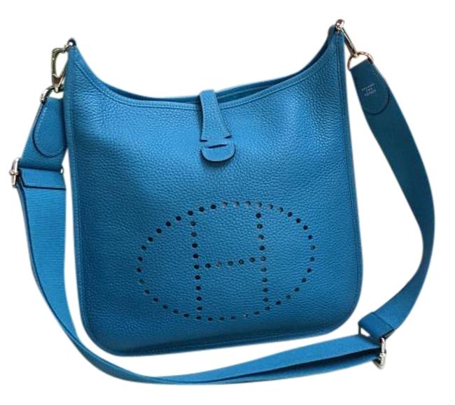 Hermes Evelyne Iii Pm Blue Togo Shoulder Bag