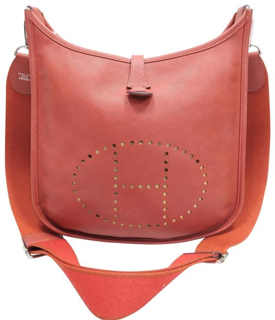 Hermes Evelyne Iii Pm Calfskin Leather Sienna Epsom Shoulder Bag