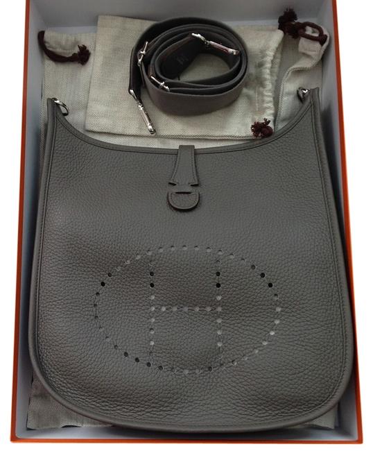 Hermes Evelyne Iii Pm Etain Clemence Leather Cross Body Bag