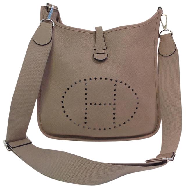 Hermes Evelyne Iii Pm Grey Leather Cross Body Bag