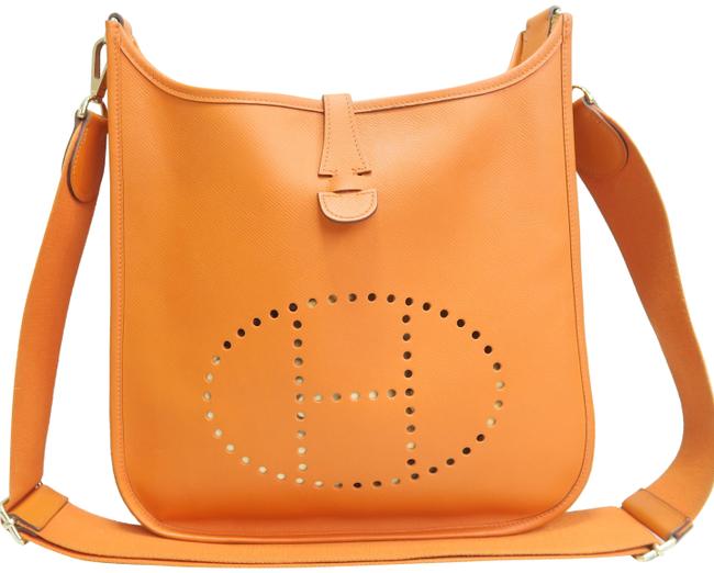 Hermes Evelyne Iii Pm Orange Epsom Shoulder Bag