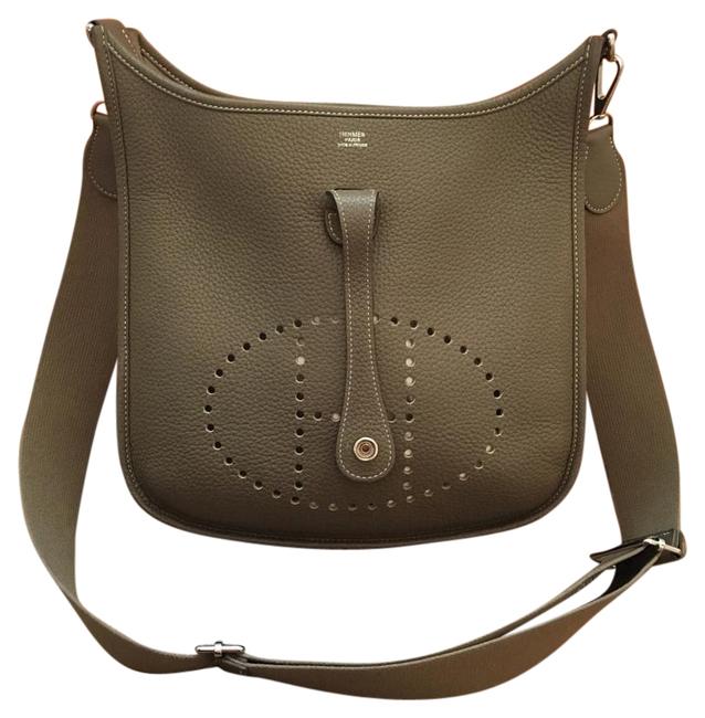 Hermes Evelyne Iii Pm Taupe Leather Messenger Bag