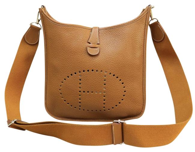Hermes Evelyne Iii Pm Saddlebrown Calfskin Shoulder Bag