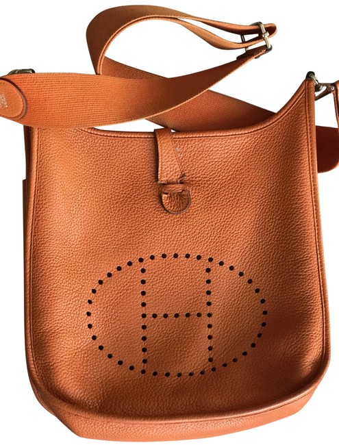 Hermes Evelyne Iiipm Orange Leather Cross Body Bag