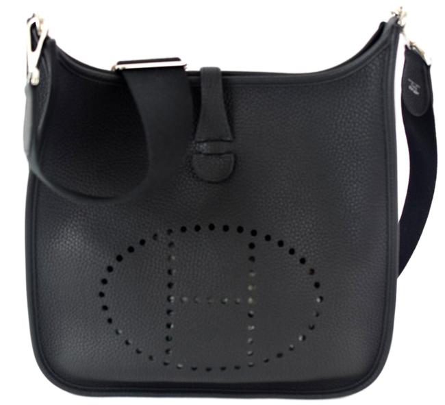 Hermes Messenger Evelyne Large Iii Clemence Black Leather Cross Body Bag