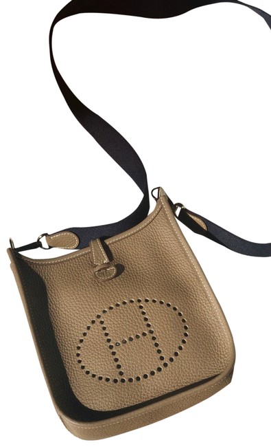 Hermes Evelyne Mini Etoupe Leather Cross Body Bag