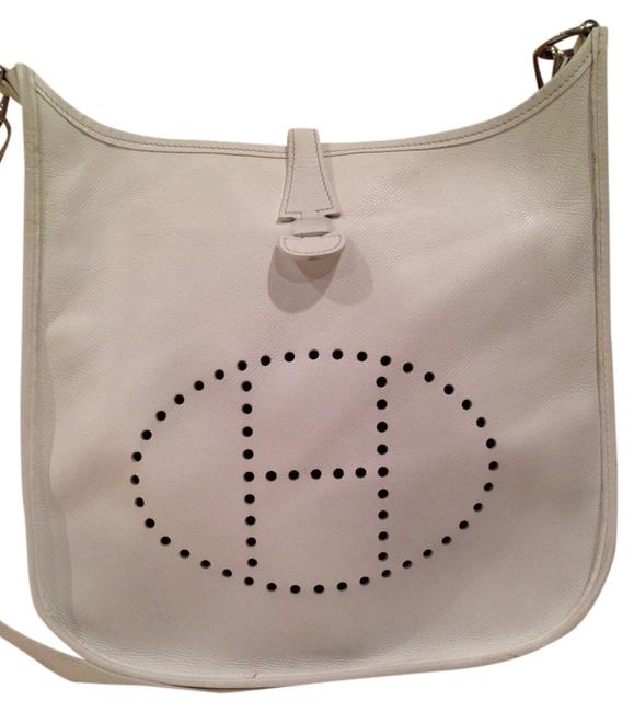 Hermes Evelyne Mm White Cross Body Bag