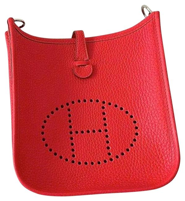 Hermes Evelyne New 2016 Tpm Mini Rouge Tomate Celemence Leather Shoulder Bag