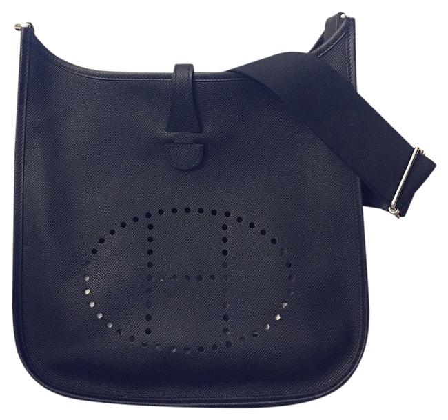 Hermes Evelyne New Pm Black Epsom Cross Body Bag