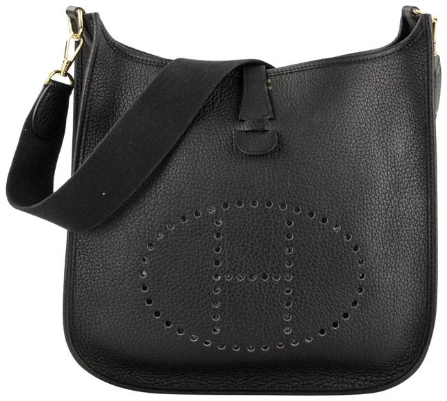 Hermes Evelyne Pm Black Leather Cross Body Bag