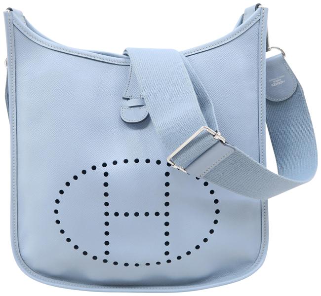Hermes Evelyne Pm Bleu Lin Epsom Cross Body Bag