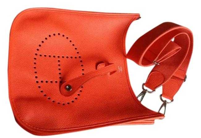 Hermes Evelyne Pm Clay\orange Clemence Cross Body Bag
