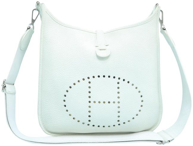 Hermes Evelyne Pm Iii White Togo Cross Body Bag