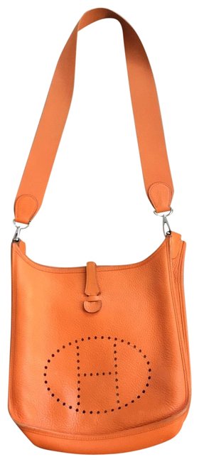Hermes Evelyne Pm Orange Leather Cross Body Bag