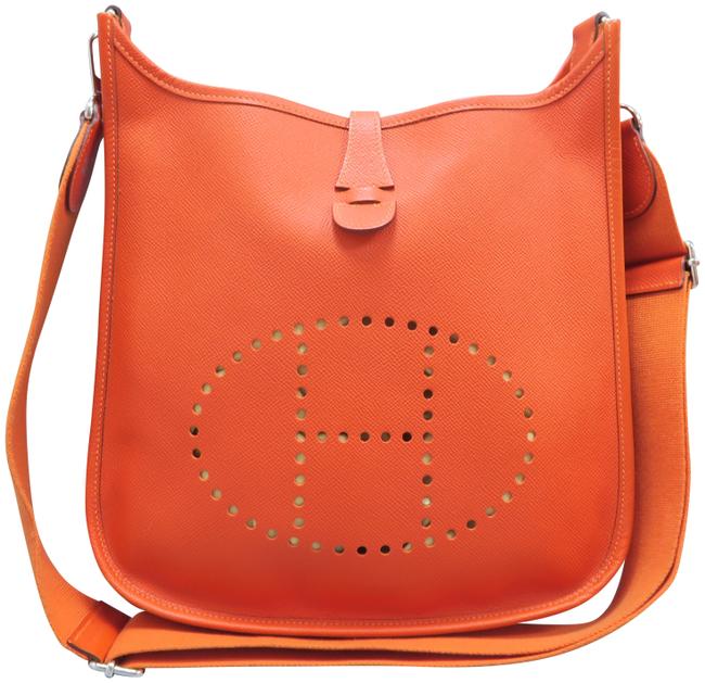 Hermes Evelyne Pm Oranged Epsom Cross Body Bag