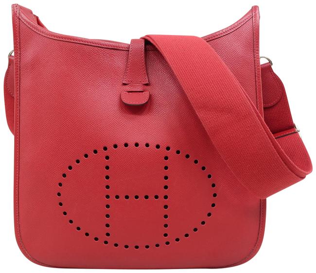 Hermes Evelyne Pm Red Epsom Cross Body Bag