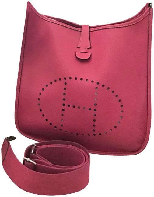 Hermes Evelyne Pm Rose Tyren Epsom Cross Body Bag