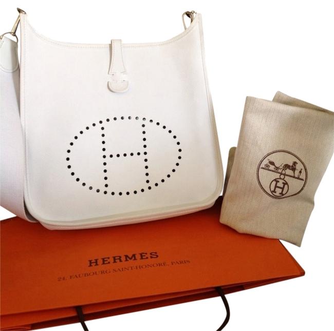 Hermes Evelyne Pm Shoulder White Cross Body Bag