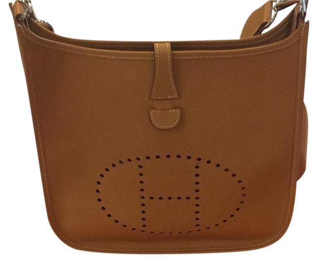 Hermes Evelyne Pm Tan Gold Nude Cross Body Bag