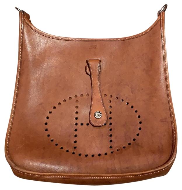 Hermes Evelyne Pm Tan Leather Cross Body Bag