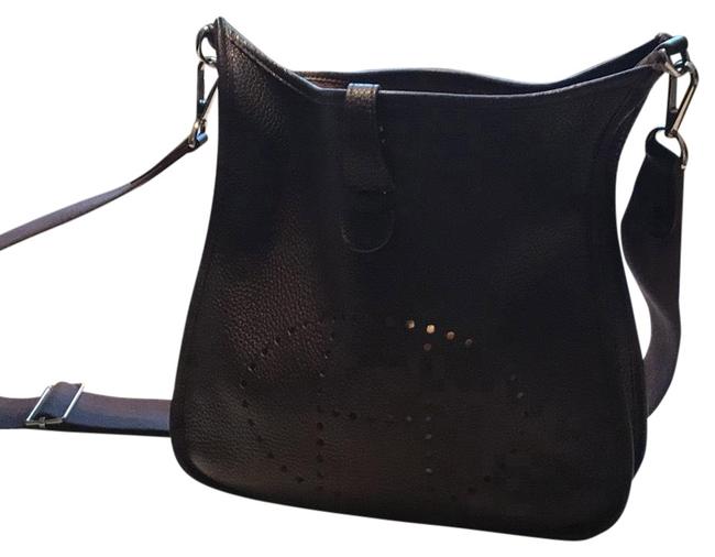 Hermes Evelyne Raisin Leather Messenger Bag