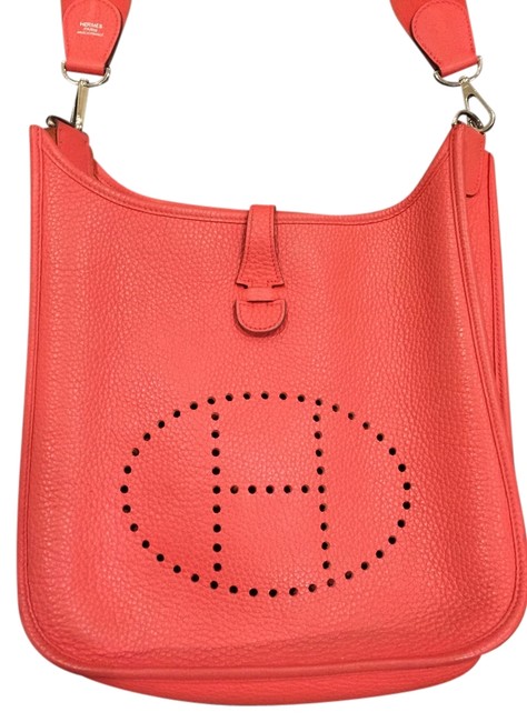 Hermes Evelyne Rose Jaipur Leather Cross Body Bag