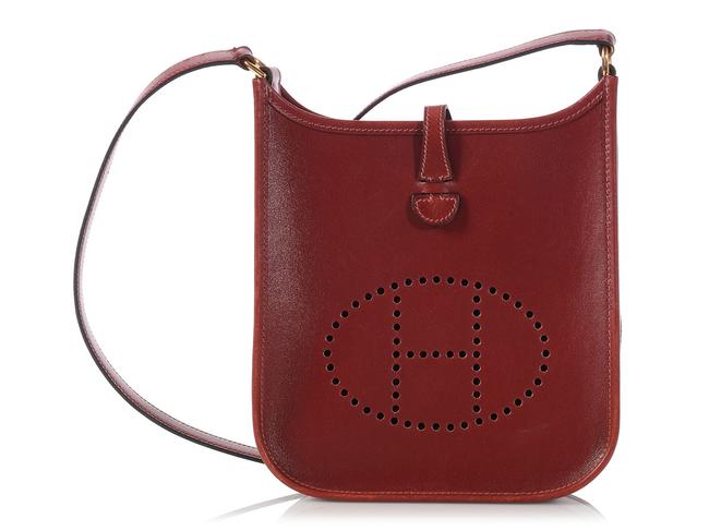 Hermes Evelyne Rouge H Tpm Red Leather Cross Body Bag