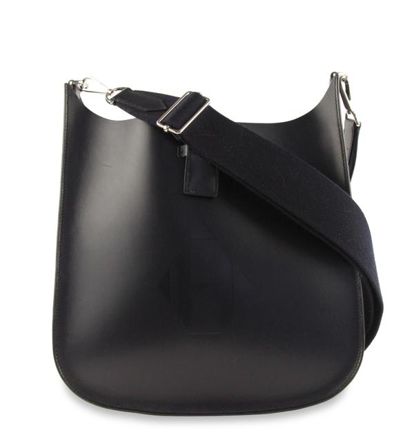 Hermes Evelyne Sellier 29 Midnight Blue Leather Shoulder Bag