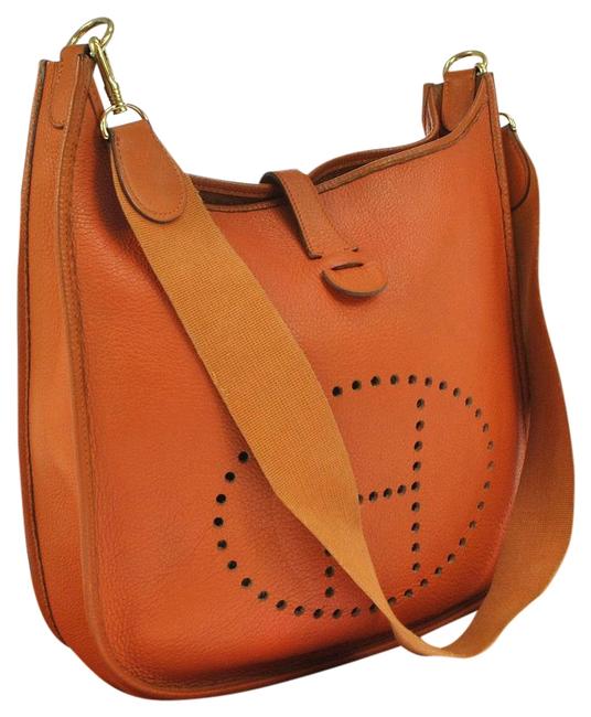 Hermes Evelyne Tan/Brown Tan/Brown Cross Body Bag