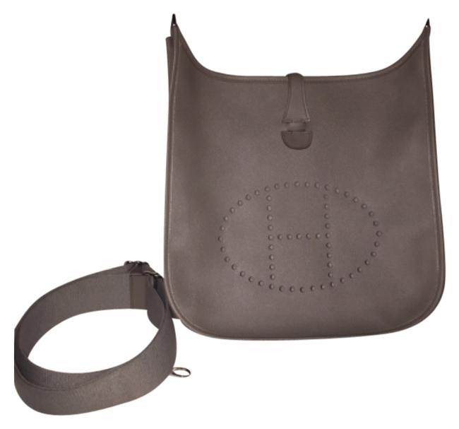 Hermes Evelyne The Etain Epsom Leather Cross Body Bag