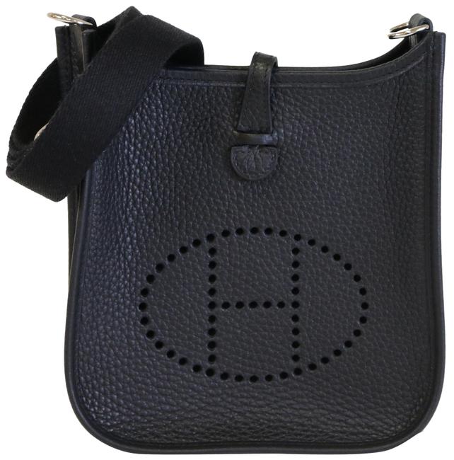 Hermes Evelyne Tpm Black Clemence Cross Body Bag