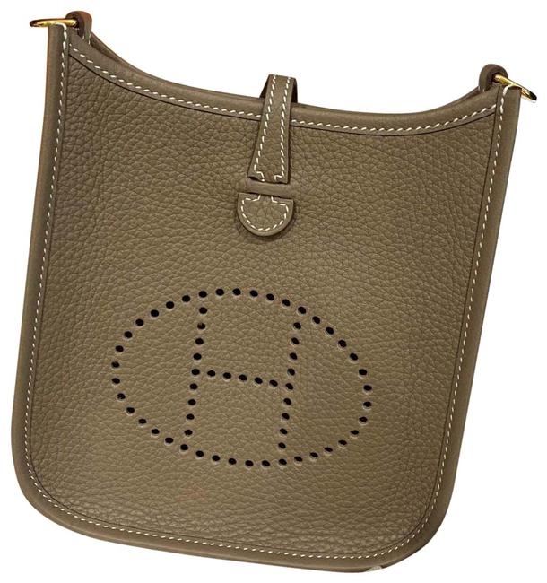 Hermes Evelyne Tpm Bleu Indigo Etoupe Clemence Leather Cross Body Bag