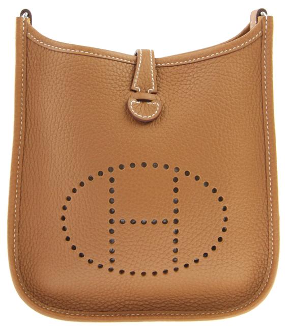 Hermes Evelyne Tpm Clemence Brown Leather Shoulder Bag