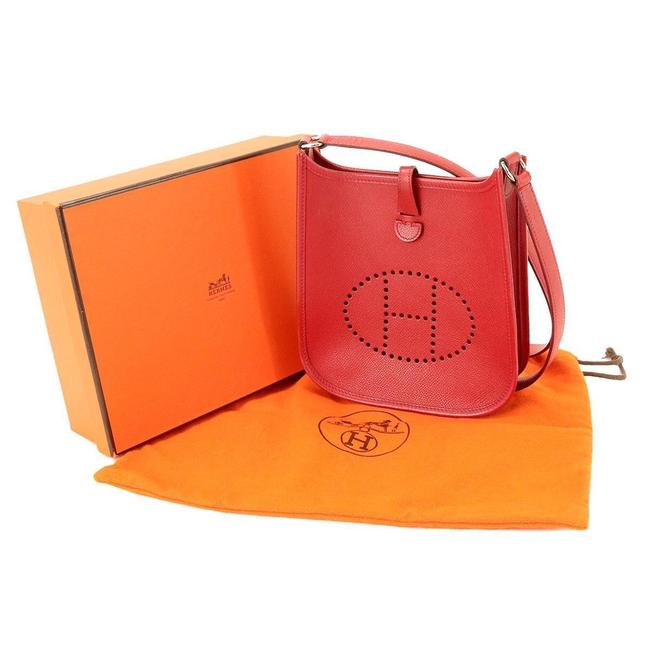 Hermes Evelyne Tpm Epsom Rouge Vermillion Leather Cross Body Bag