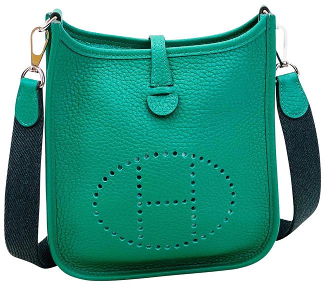 Hermes Evelyne Tpm Green Clemence Leather Cross Body Bag