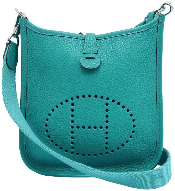 Hermes Evelyne Tpm Green Togo Cross Body Bag