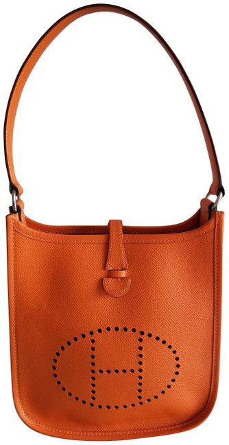 Hermes Evelyne Tpm Mini Color Epsom Leather Orange Tote