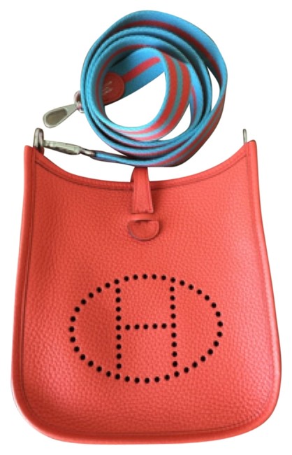 Hermes Evelyne Tpm Mini Orange Poppy Togo Leather Cross Body Bag