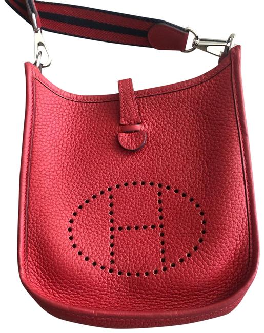 Hermes Evelyne Tpm Red Leather Messenger Bag