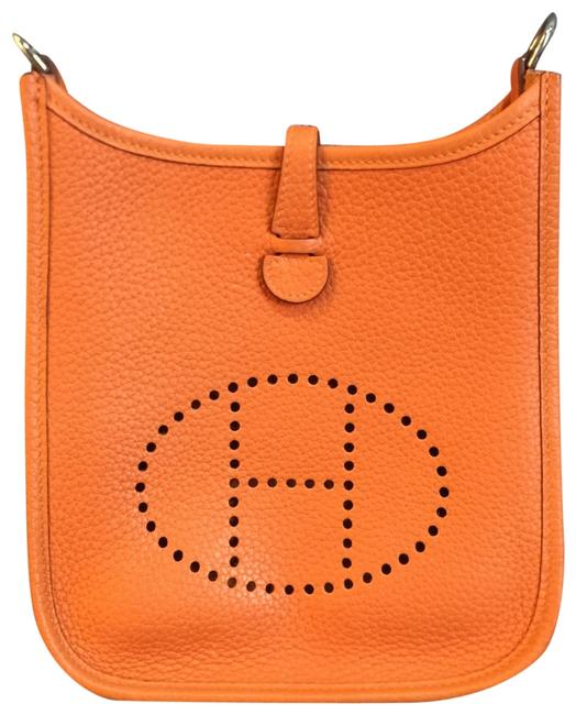 Hermes Shoulder Evelyne Tpm Oranged Togo Cross Body Bag