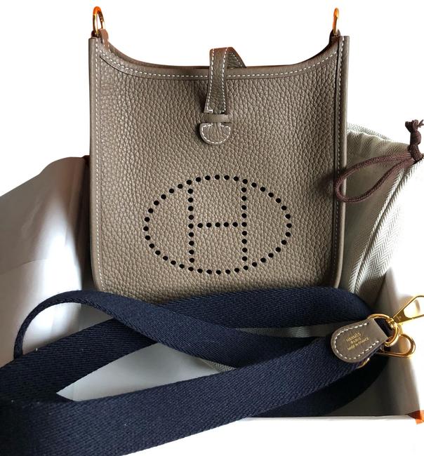 Hermes Evelyne Tpm with Gold Hardware Etoupe Messenger Bag